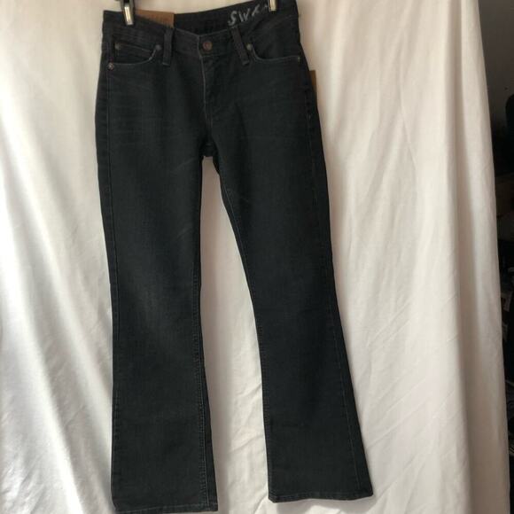 NWT DNA Denim Black Forbidden Flare Leg Jeans P - Picture 1 of 7